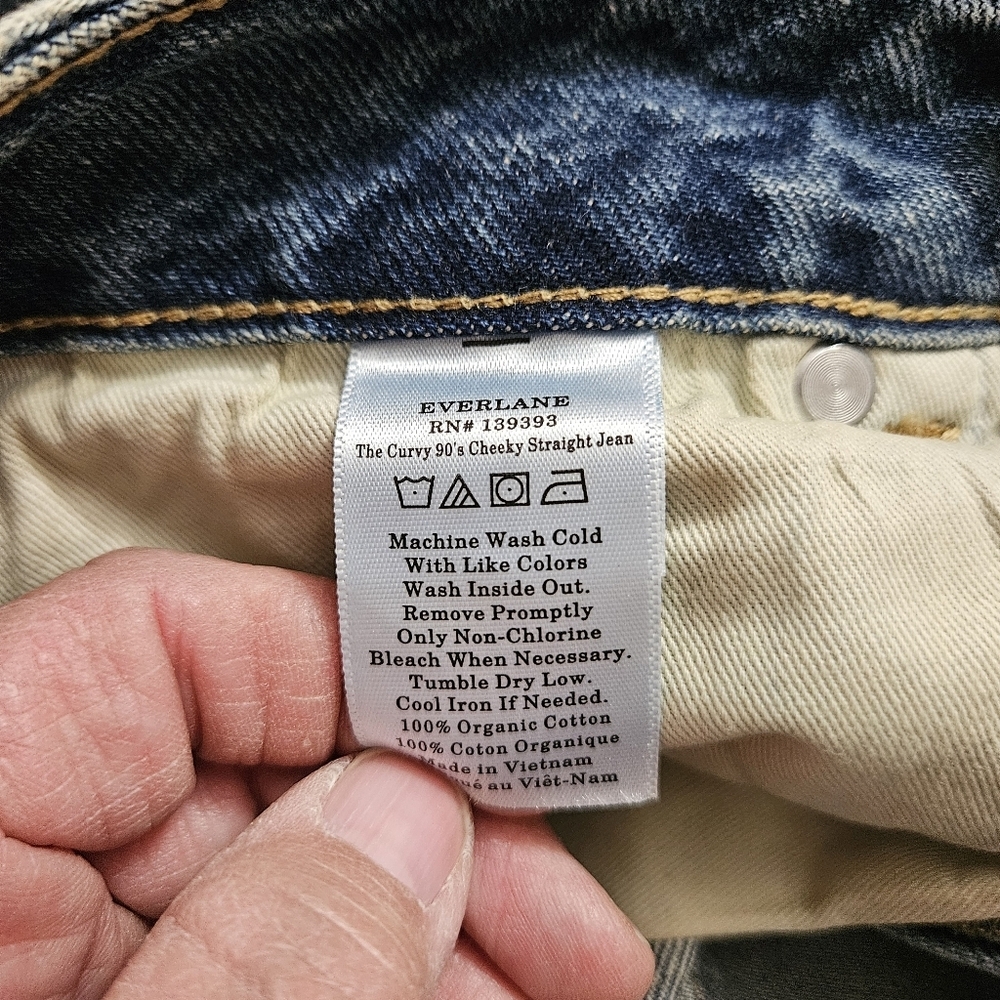 Everlane The Curvy 90s Cheeky Straight Crop Jean Women's Size 28 - Picture 9 of 9